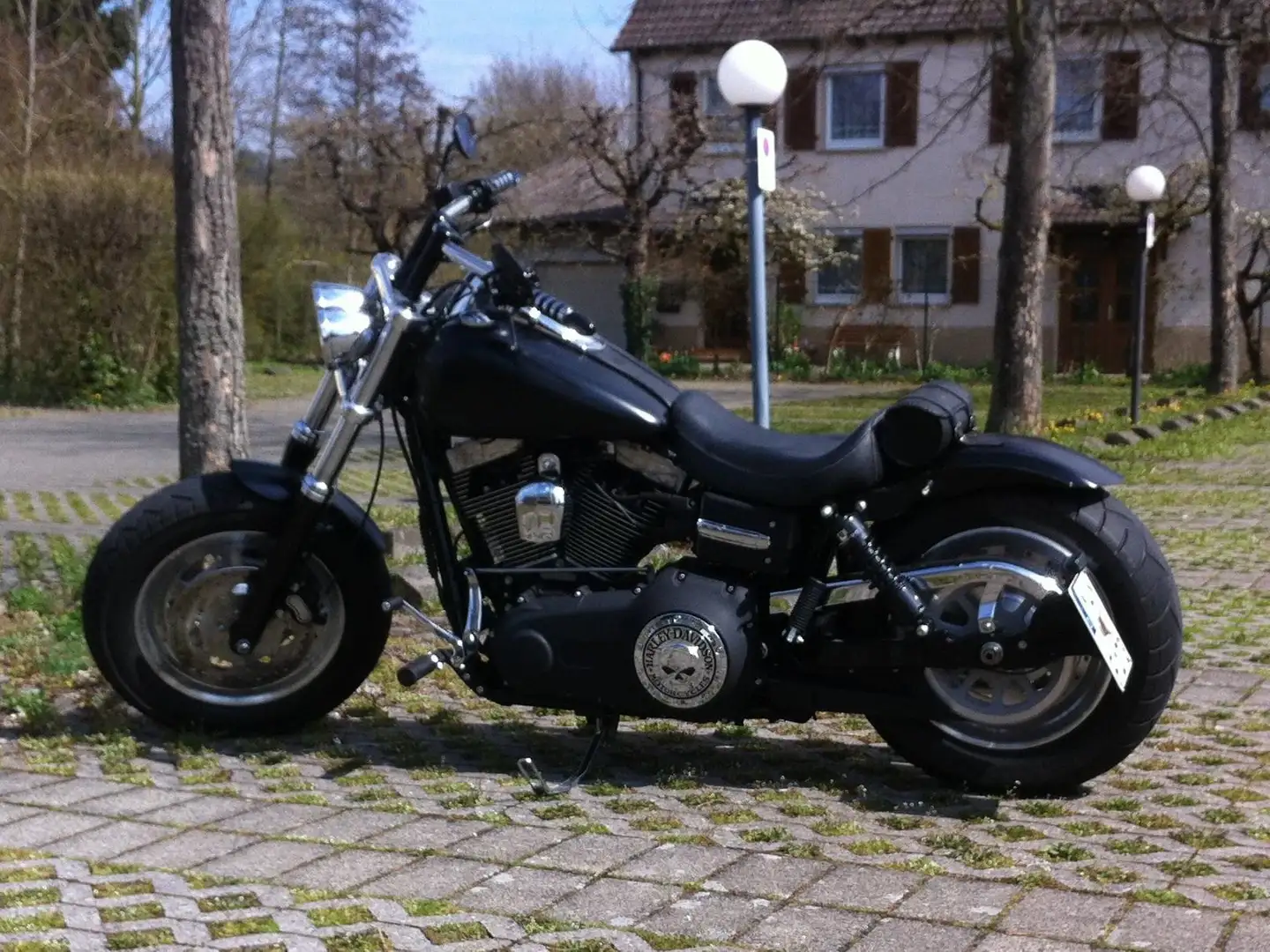Harley-Davidson Fat Bob 200er Breitreifen Heckumbau, Top-Zust., Scheckheft Noir - 2
