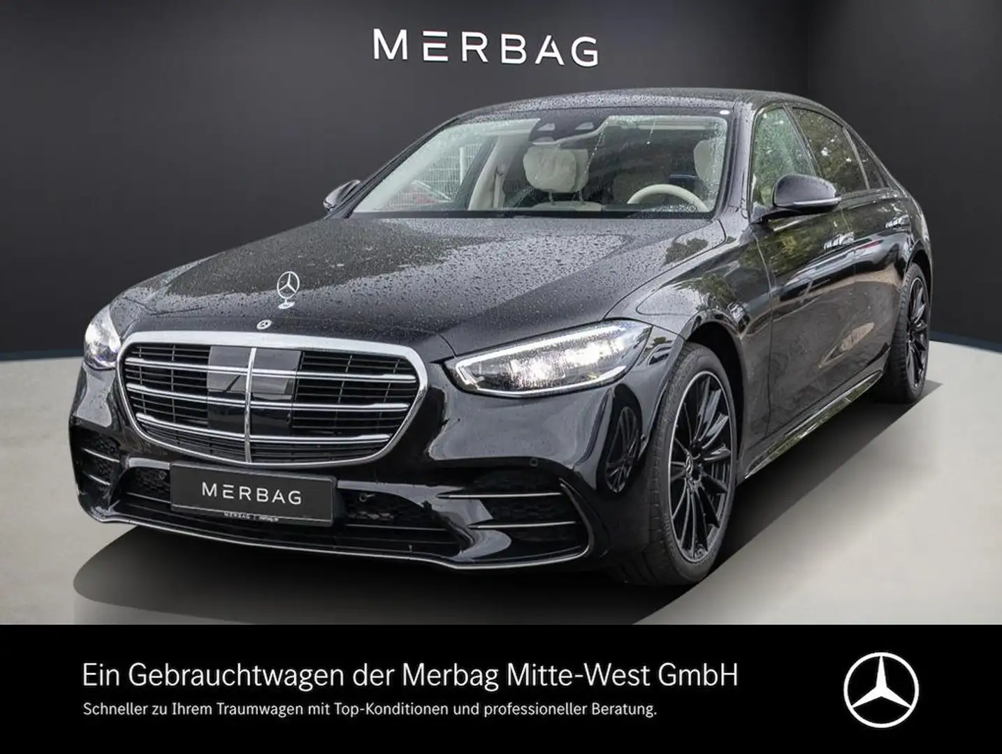 Mercedes-Benz S 350 d Limousine lang Pano AkustikGlas ACC LED Schwarz - 1