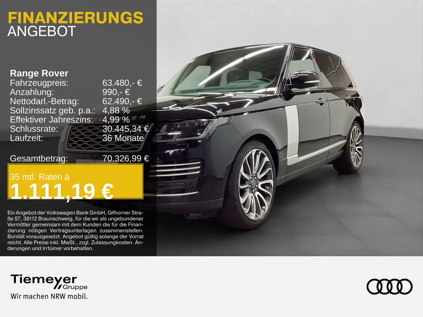 Land Rover Range Rover 5.0 AUTOBIOGRAPHY LM22 STHZG ACC LED Schwarz - 1