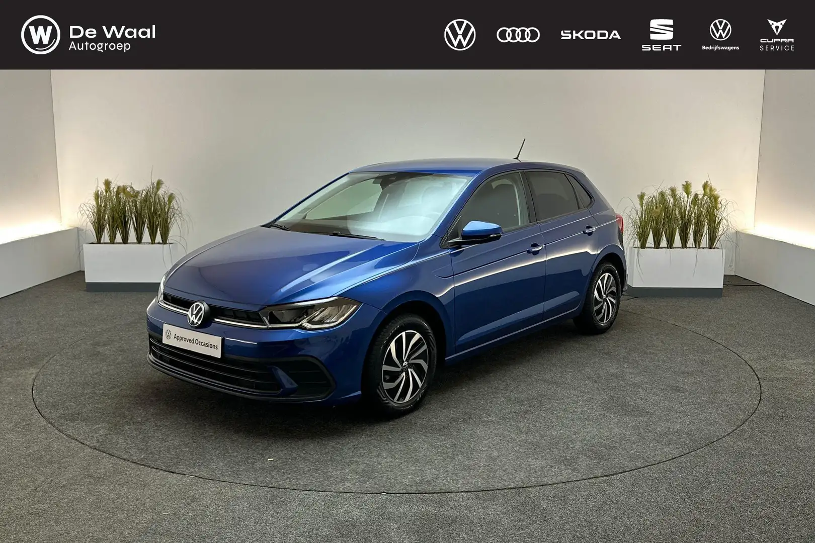 Volkswagen Polo 1.0 TSI 95pk Life Business | AppleCarplay/AndroidA Bleu - 1