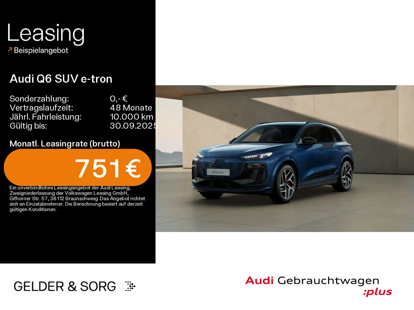 Audi Q6 55 quattro S line HuD*360°*Pano Blau - 1
