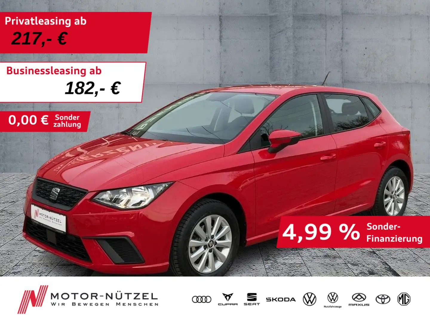 SEAT Ibiza 1.0 TSI STYLE NAVI+APP+DAB+GRA+SHZ+PDC+RFK Rot - 1