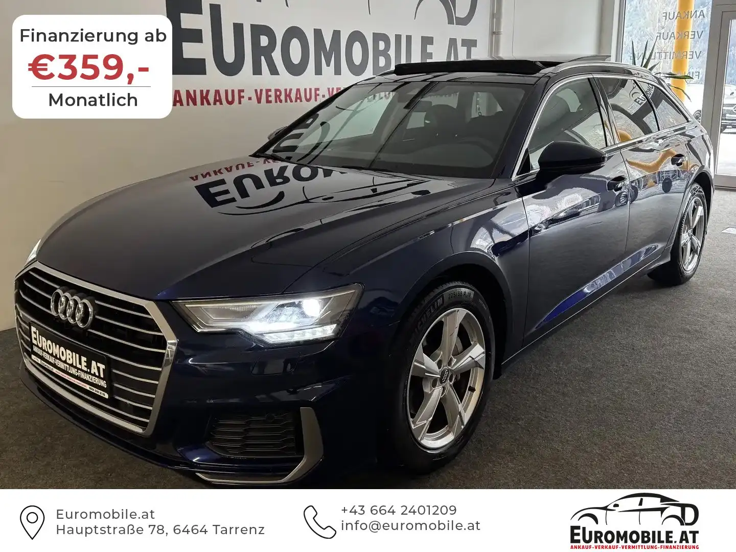Audi A6 40 TDI Sport S-LINE PANO*RFK*AHK*LED*Exterieur-P.* Blau - 1