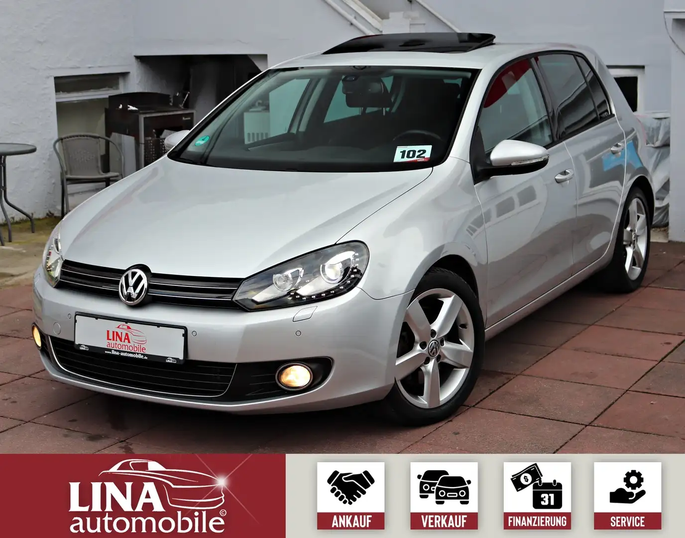 Volkswagen Golf VI 1.4 TSI Highline el.SD*BiXen*VW-Scheckhe Zilver - 1