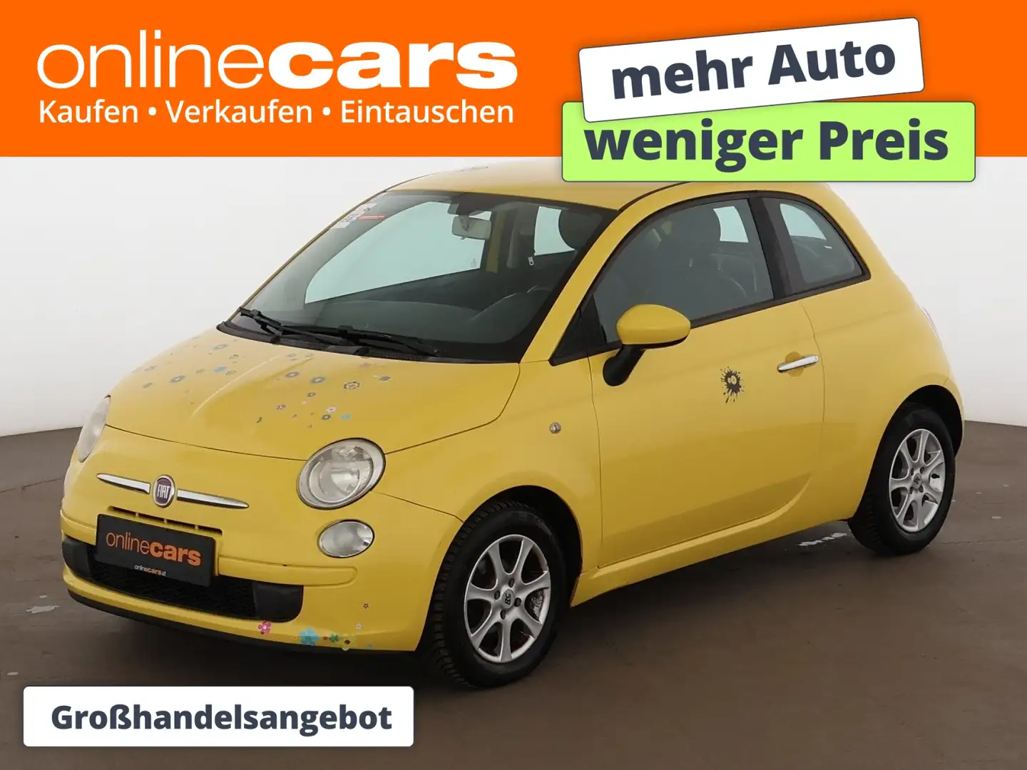Fiat 500 1.2 8V PARKHILFE RADIO KLIMA-ANLAGE Gelb - 1