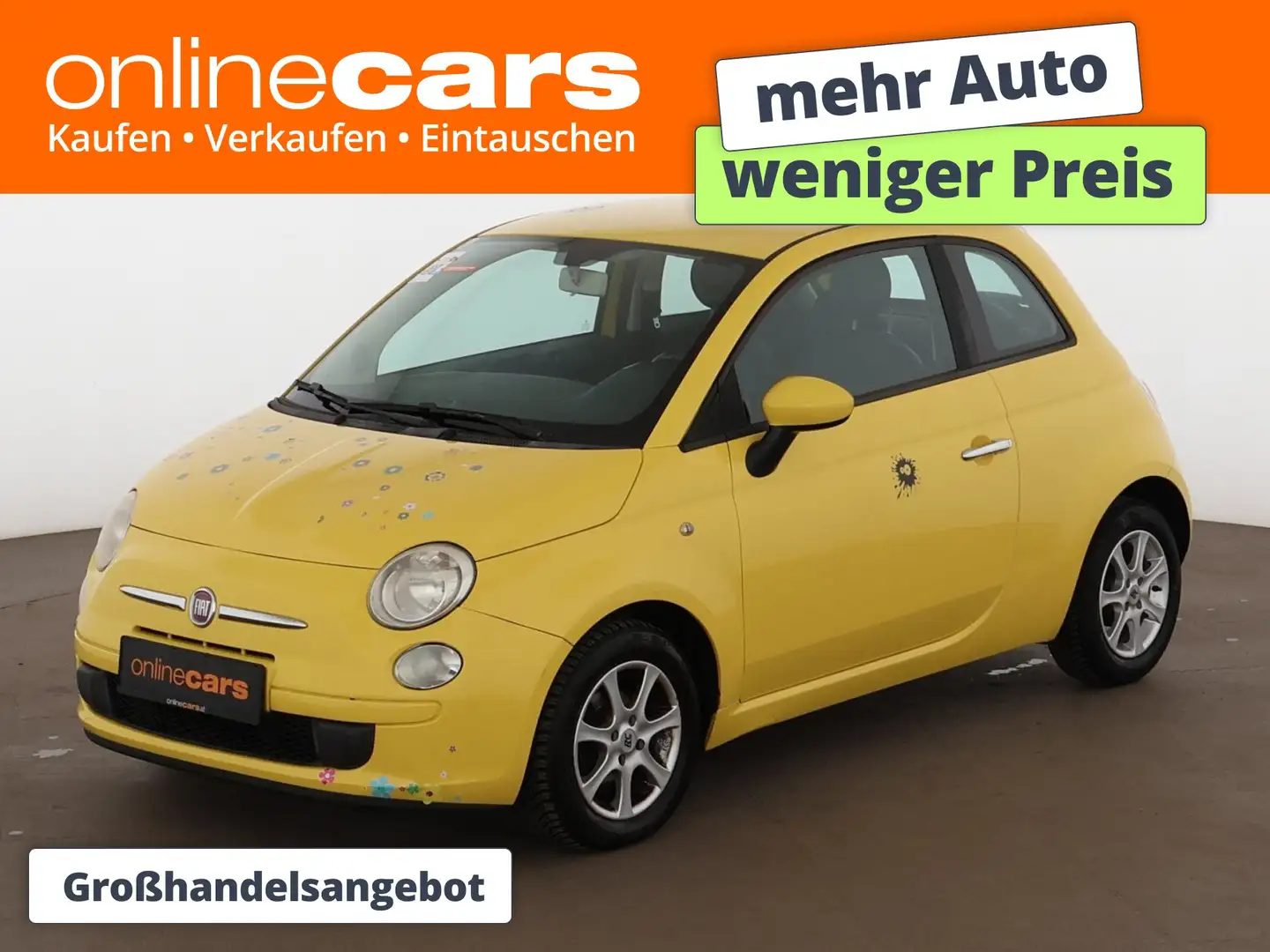 Fiat 500 1.2 8V PARKHILFE RADIO KLIMA-ANLAGE Gelb - 1