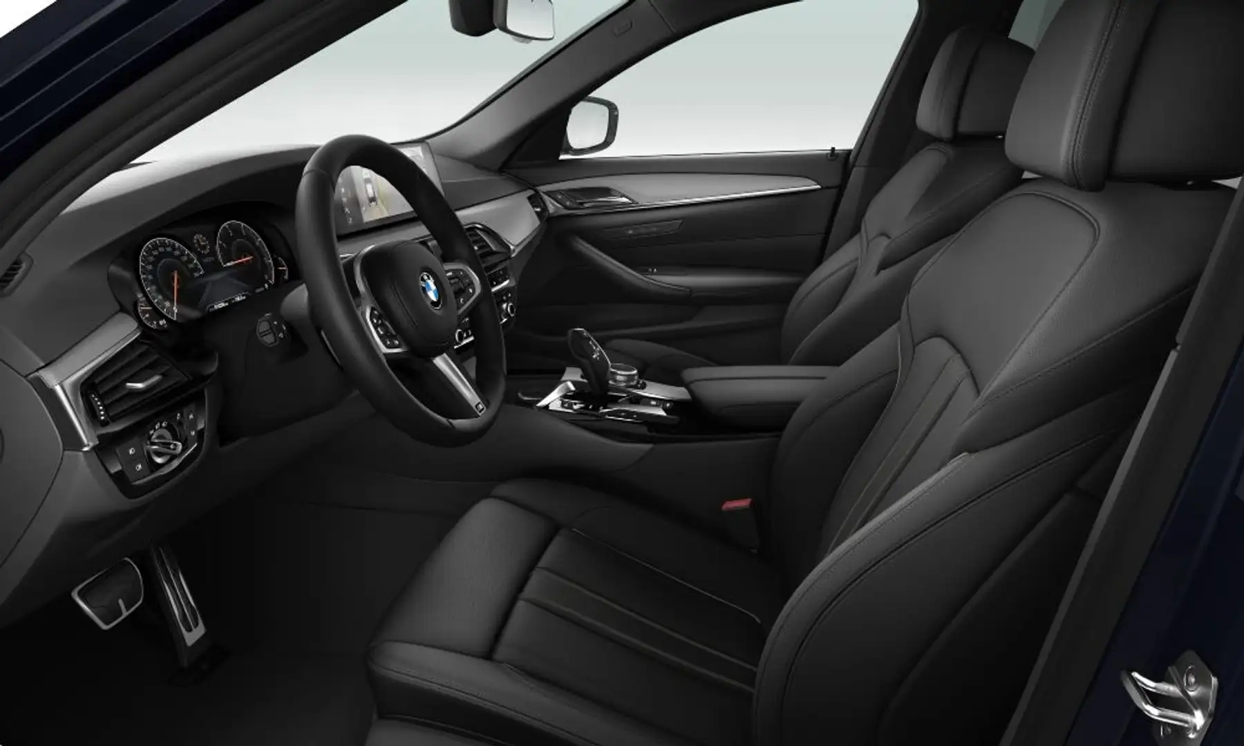 BMW 520 dA Berline / 360CAM / HUD / PANO / LEER / KEYL / + Noir - 2