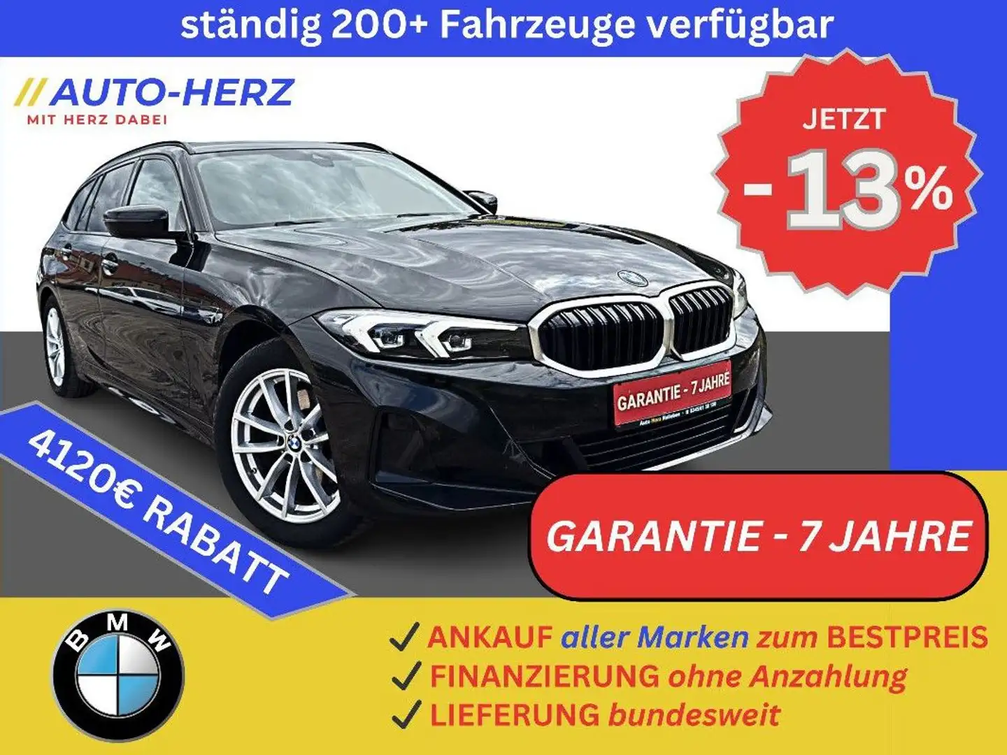 BMW 320 d Touring xDrive Widescreen+LED+Klimaauto+PDC Schwarz - 1