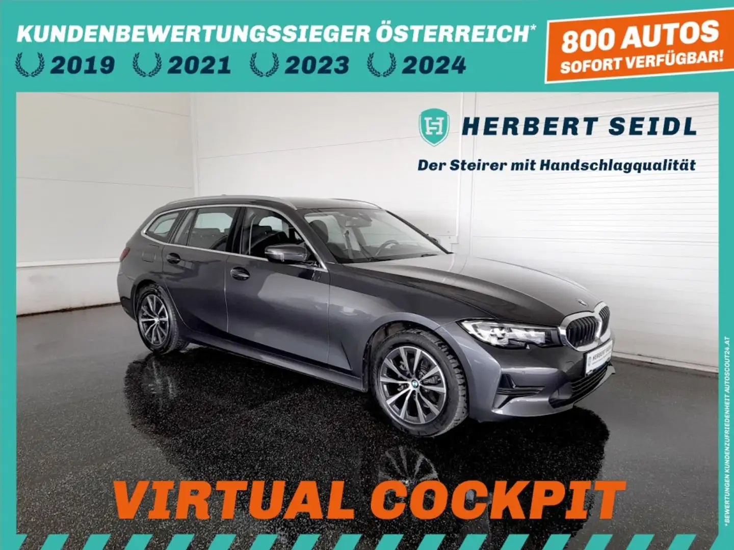 BMW 316 d Touring Aut *VOLL LED / NAVI / LIVE COCKPIT PROF / KAMERA / 3-ZONEN-KLIMA / E-KLAPPE / KEYLESS* Grau - 1