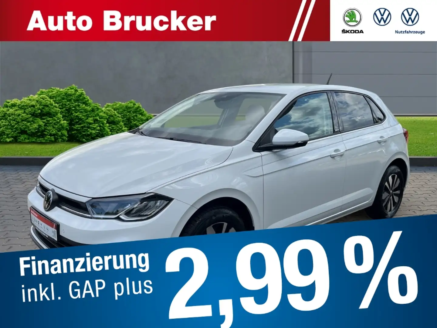 Volkswagen Polo VI Move 1.0 TSI AHK+LED+Navi+SHZ+RFK+2-Zonen-Klima Weiß - 1