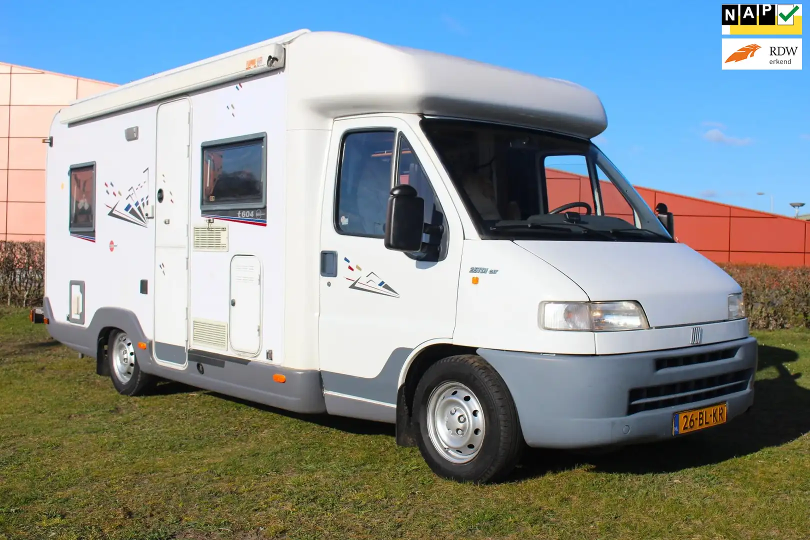 Bürstner Fiat Ducato t 604 2.5 Tdi Frans bed /vast bed Wit - 1