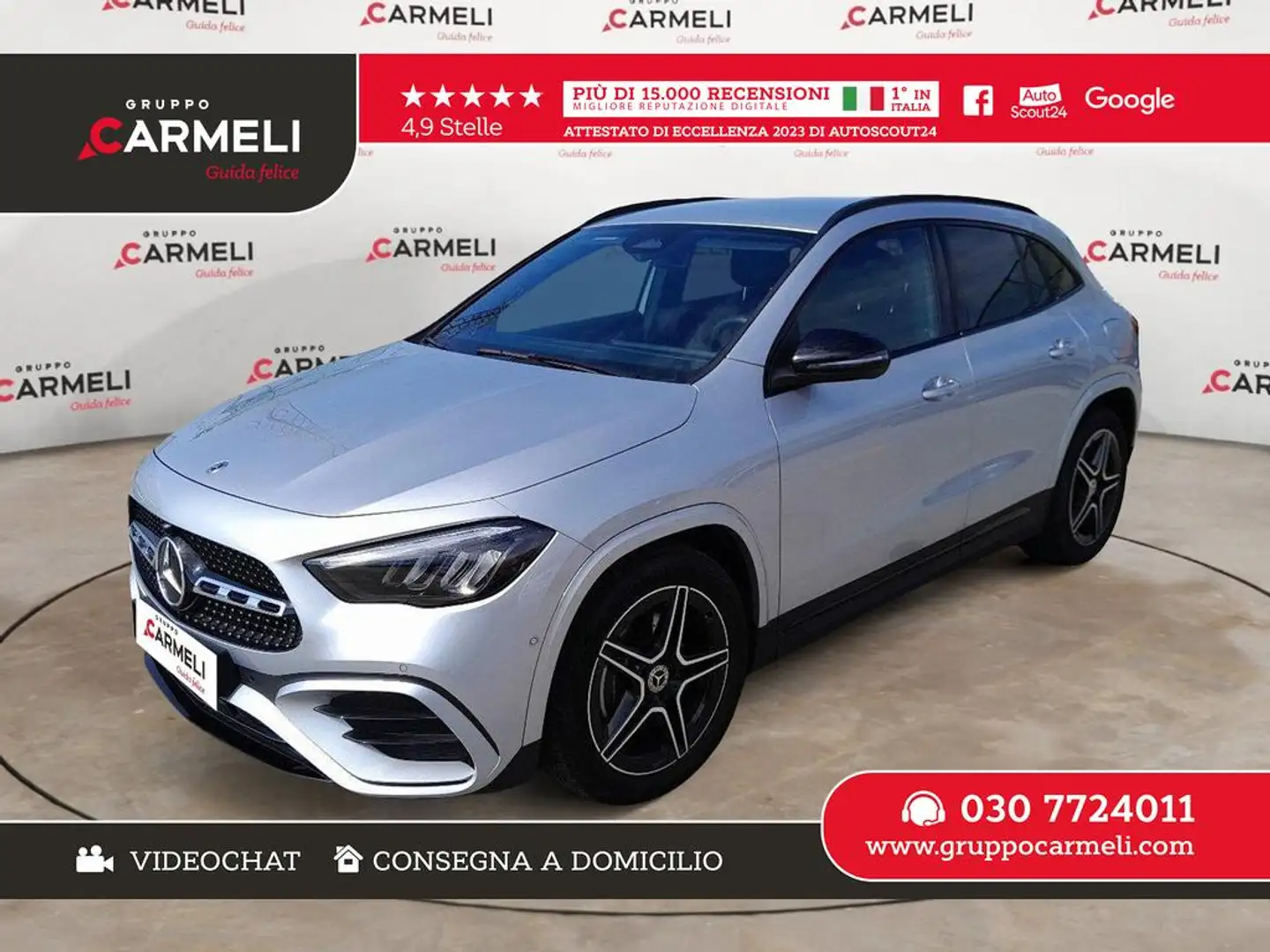 Mercedes-Benz GLA 200 AMG Line Premium auto NIGHT PACK,CERCHI 19,KEYLESS Argento - 1