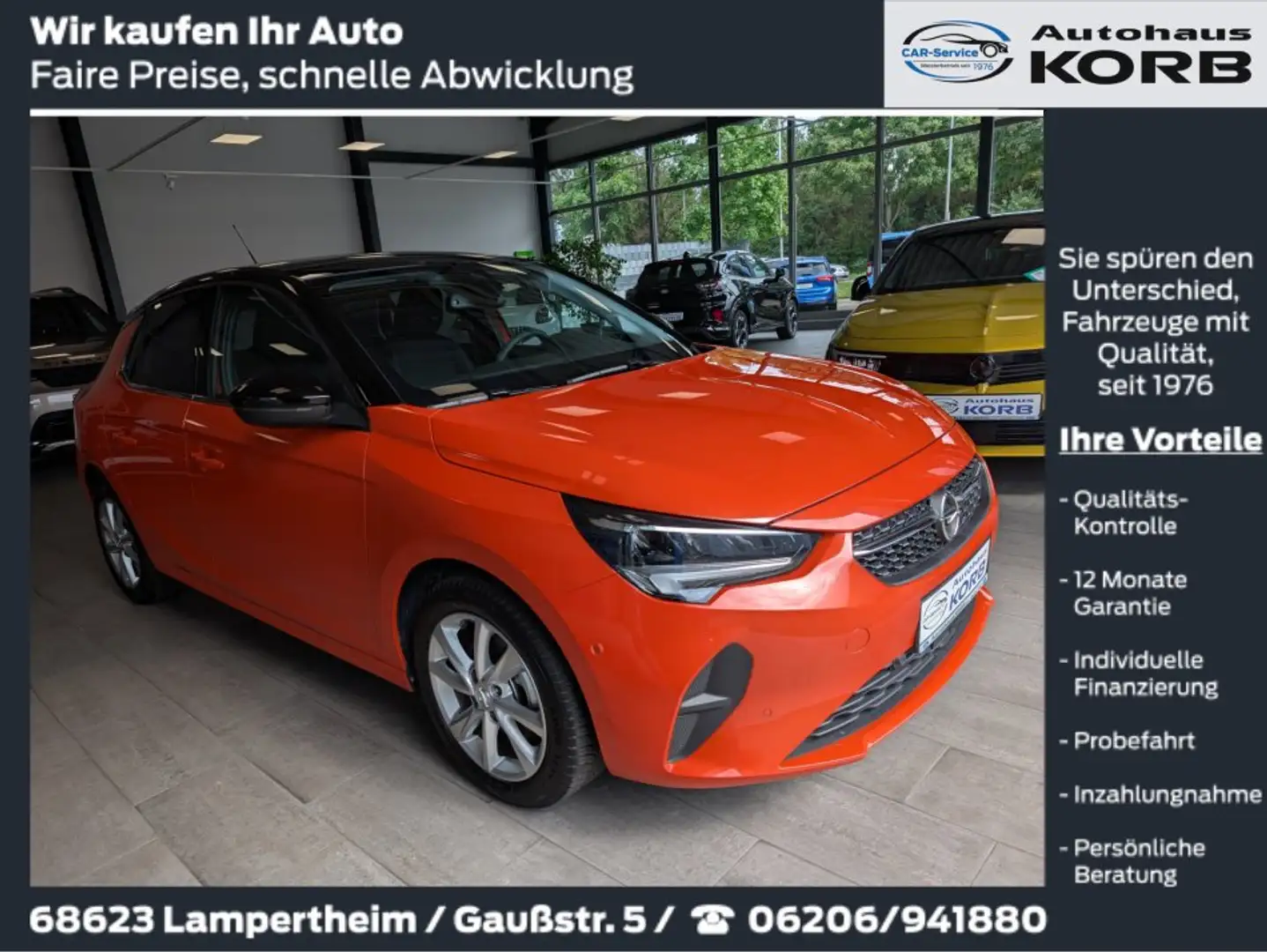 Opel Corsa 1.2 Direct Inj Turbo Start/Stop Automatik Elegance Orange - 1