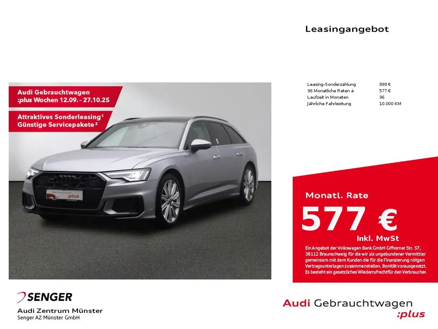 Audi A6 Avant 50 TDI quattro Matrix Pano Kamera Silber - 1