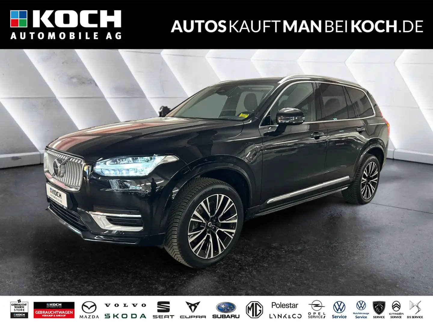 Volvo XC90 T8 Recharge AWD Core ACC BLIS 4SHz VLED H&K Nero - 1