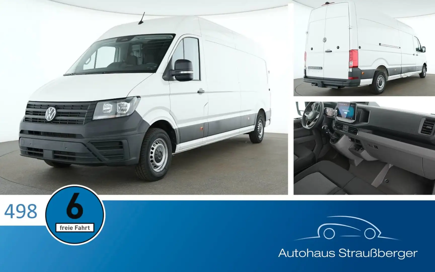 Volkswagen Crafter Kasten 35 lang Hochdach LED PDC Klima Weiß - 1