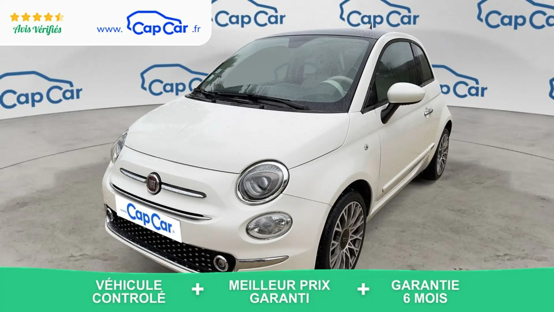 Fiat 500 1.2 MPi 69 Lounge Blanc - 1