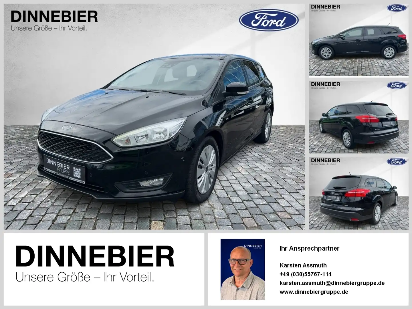 Ford Focus Turnier Business 1.0EcoBst 92KW W-Paket SHZ Noir - 1