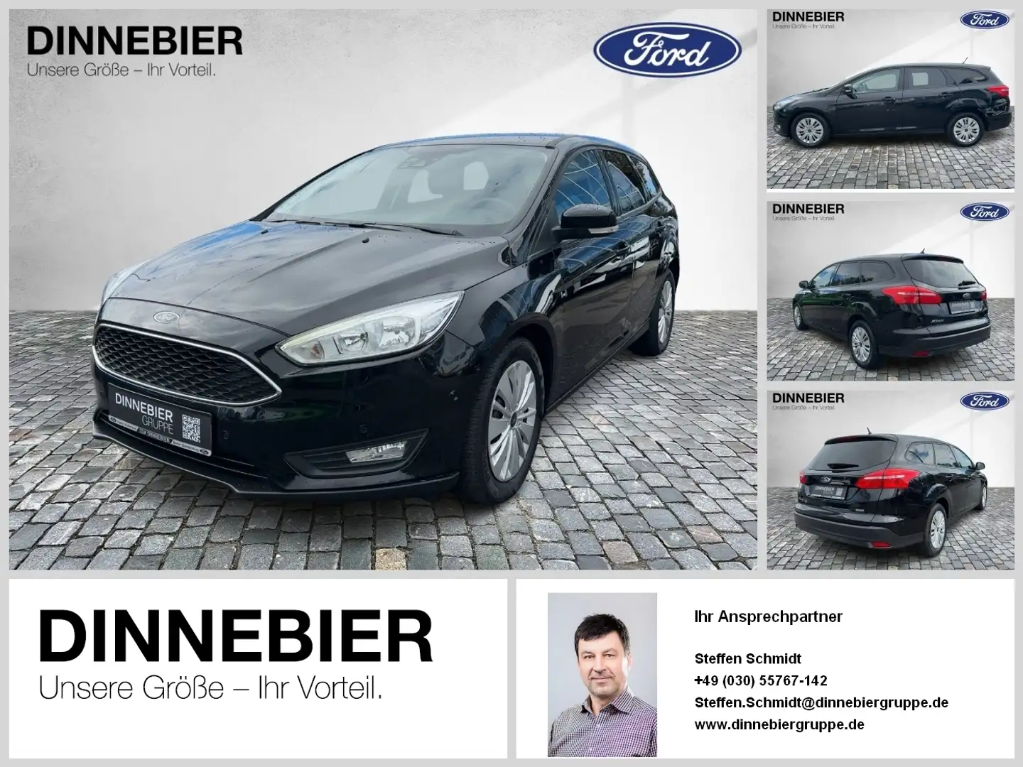 Ford Focus Turnier Business 1.0EcoBst 92KW W-Paket SHZ Noir - 1