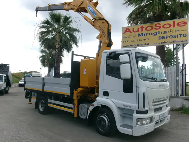 Iveco EUROCARGO 120/22 E5 GRU EFFER 14600/2S 4 PIEDI +CASSONE FISSO DA 4.20 METRI