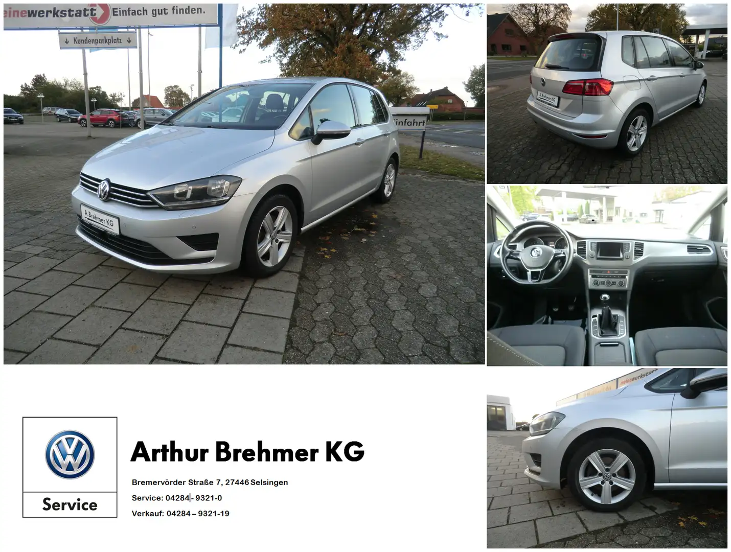 Volkswagen Golf VII Sportsvan 1.2 TSI BMT Comfortline NAVI SHZ Silber - 1