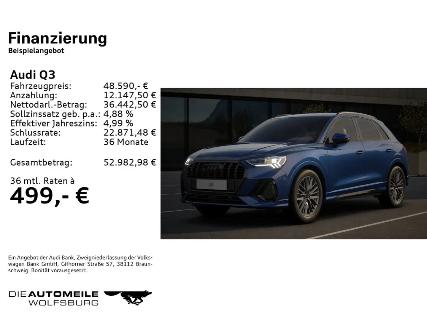 Audi Q3 35 1.5 TFSI DSG S line LED/Kamera/Einparkhi v Blau - 2