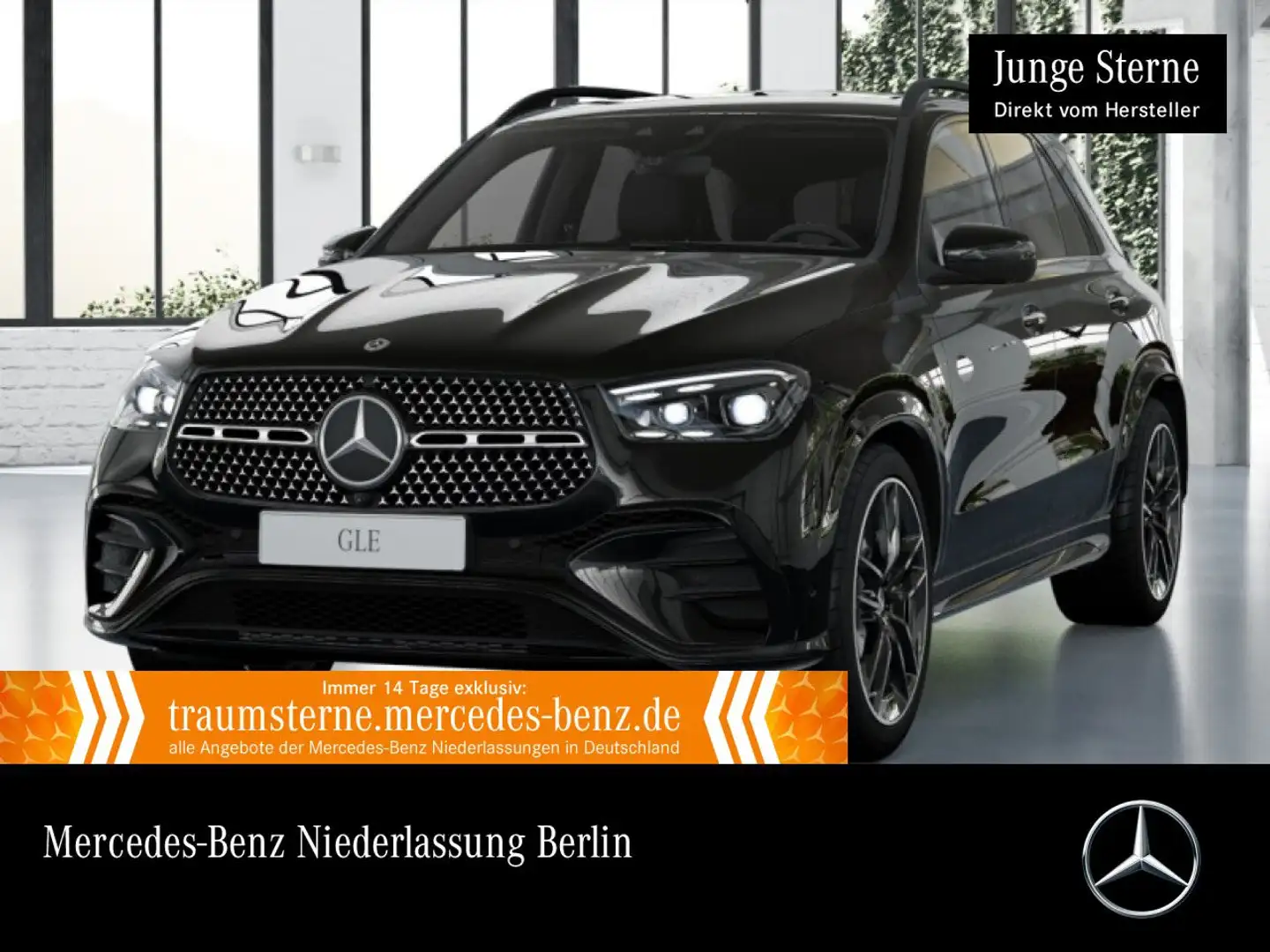 Mercedes-Benz GLE 450 d 4M AMG+NIGHT+360+MULTIBEAM+SPUR+TOTW+9G Schwarz - 1