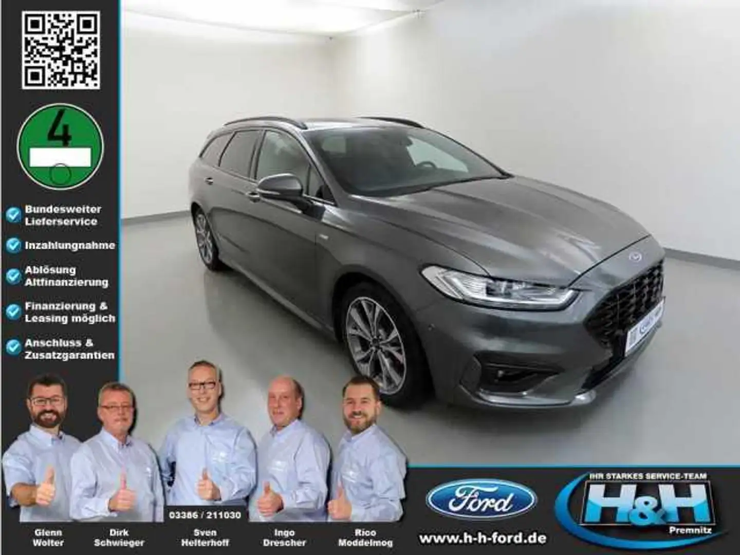 Ford Mondeo Turnier 2.0 Hybrid ST-Line LED+Kamera+AHK Grau - 1
