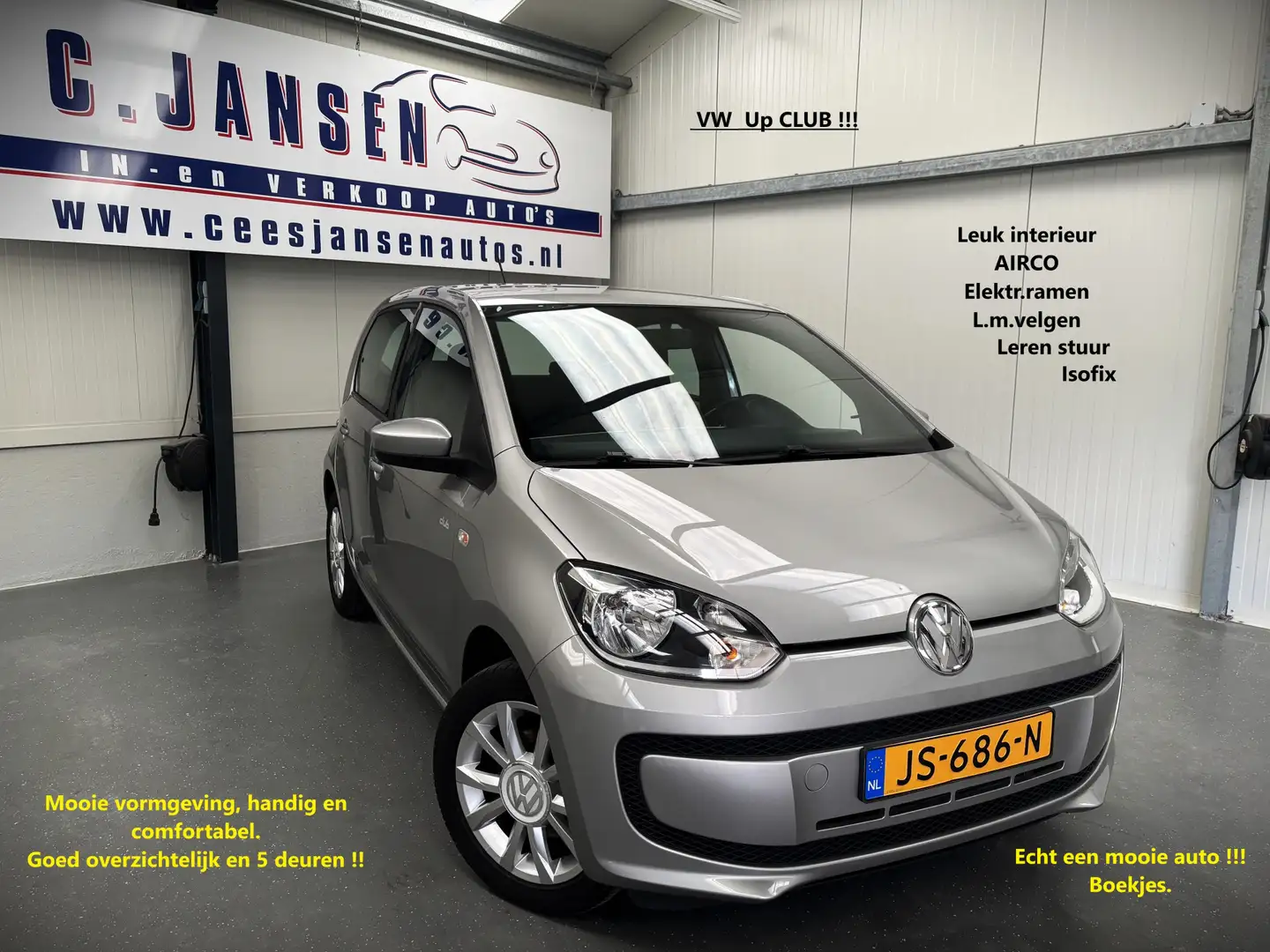 Volkswagen up! 1.0 Up! BlueMotion CLUB !! Grijs - 1