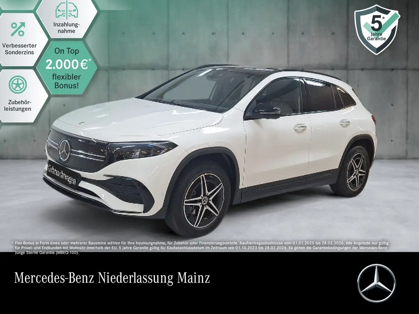 Mercedes-Benz EQA 300 4M AMG+NIGHT+PLUS-PAKET+AHK+PANO+360+HUD Blanc - 1