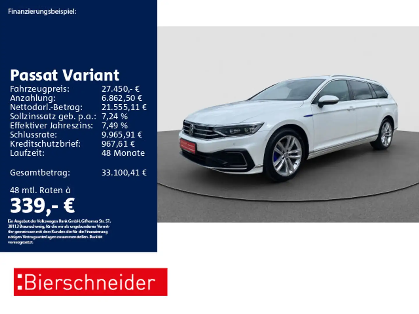 Volkswagen Passat Variant 1.4 TSI DSG GTE 18 AHK MATRIX STA Weiß - 1