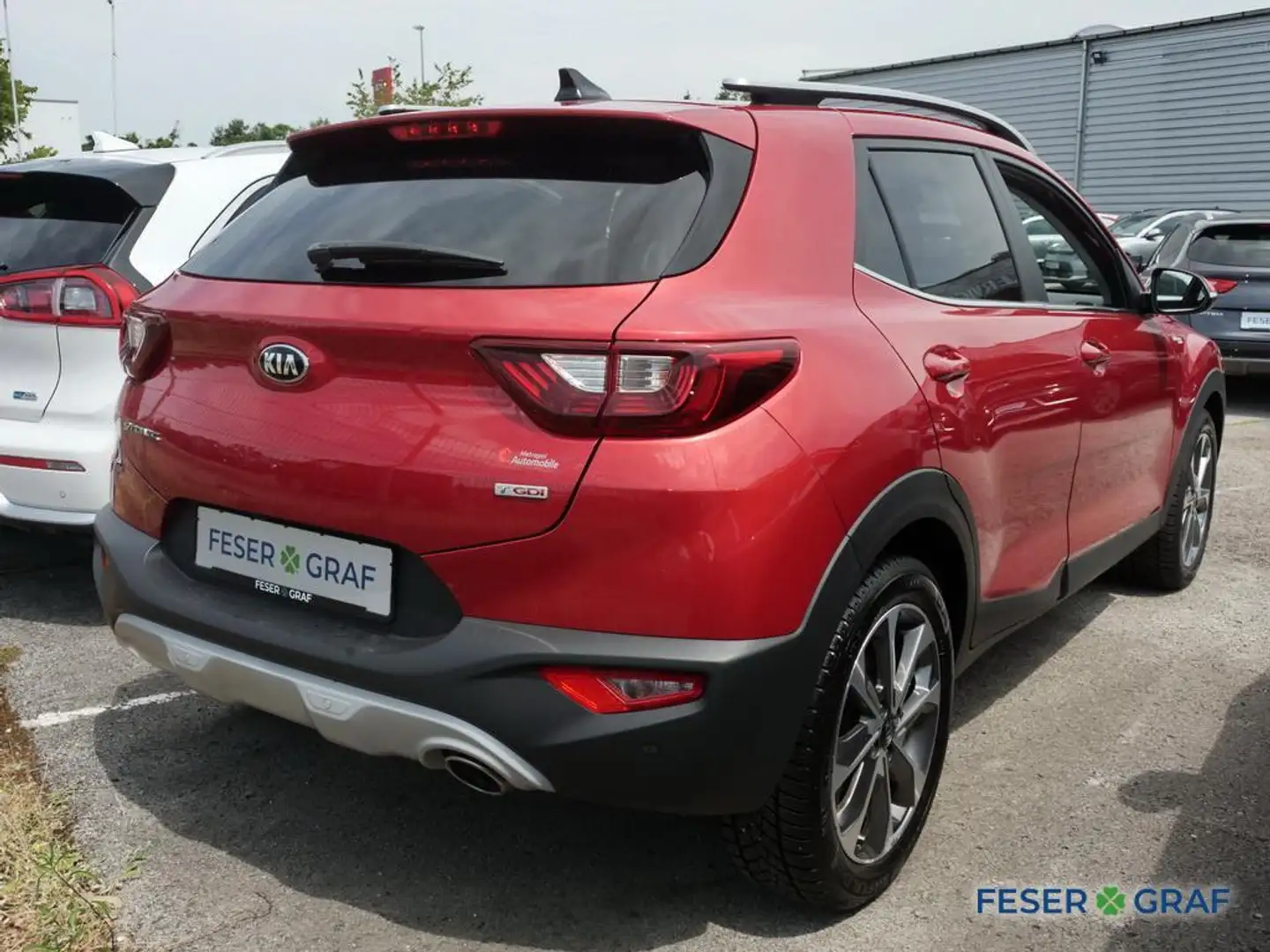 Kia Stonic 1.0 T PLATINUM Navi Leder 8-fach-bereift Rot - 2
