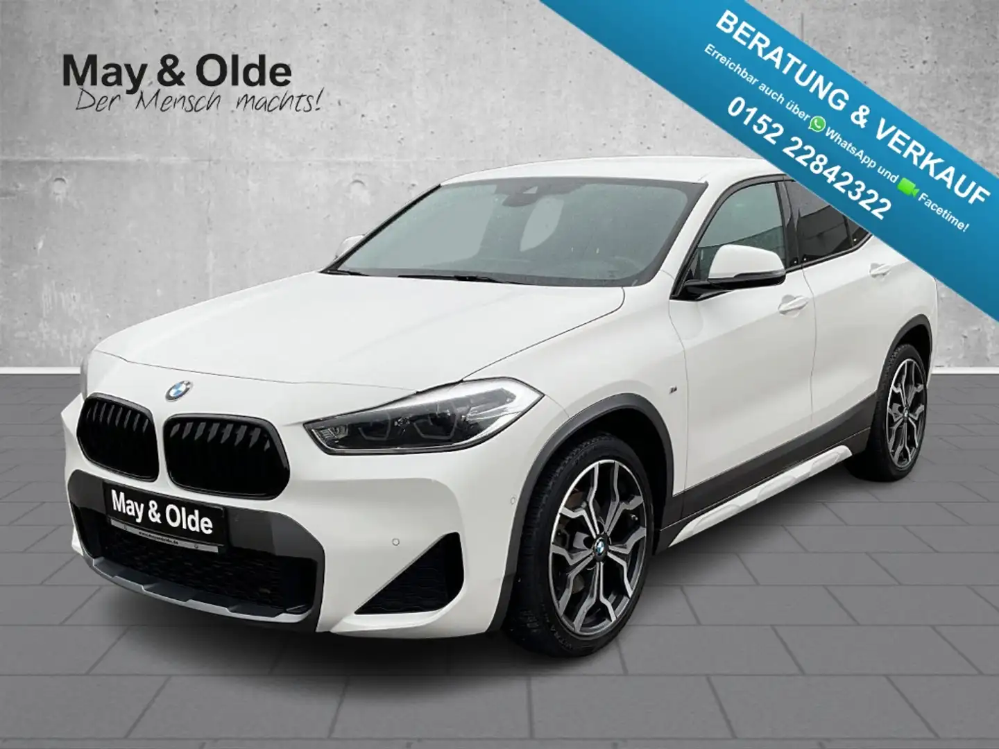 BMW X2 sDrive 18i M Sport HUD Navi LED SHZ PDC Klimaaut Weiß - 1