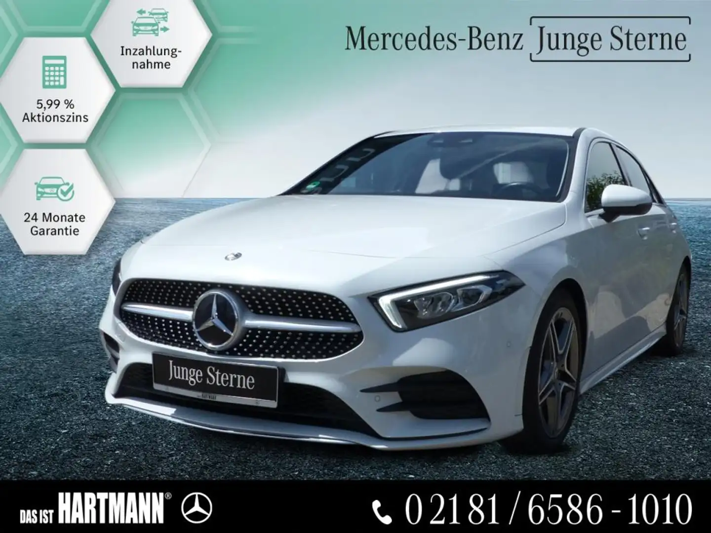 Mercedes-Benz A 220 4M Limo AMG+STANDHEIZ+KAMERA+LED+MBUX+NAVI White - 1