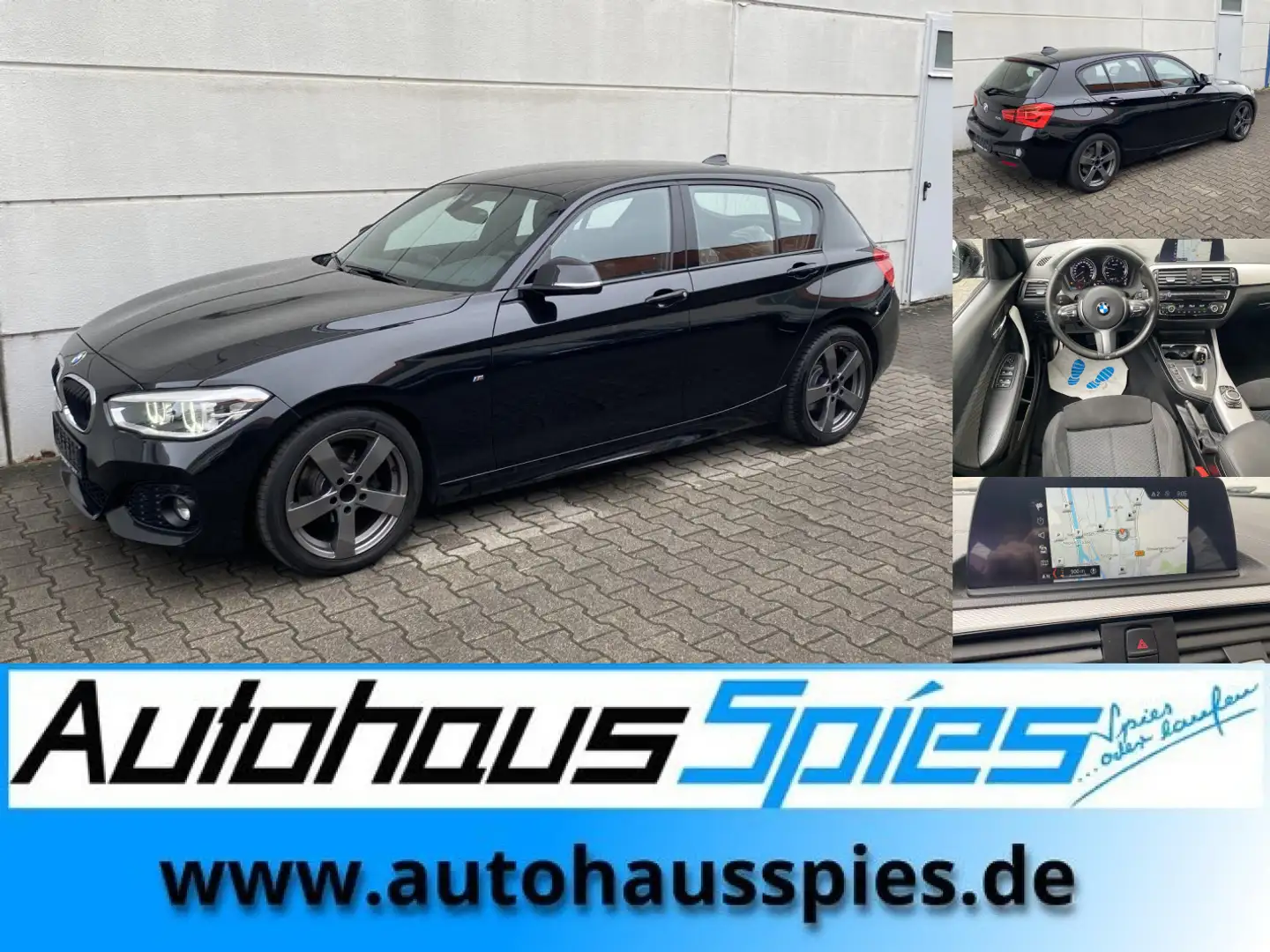 BMW 118 i Aut. M Sport Alu17 Tmat Shz Nav Zwart - 1
