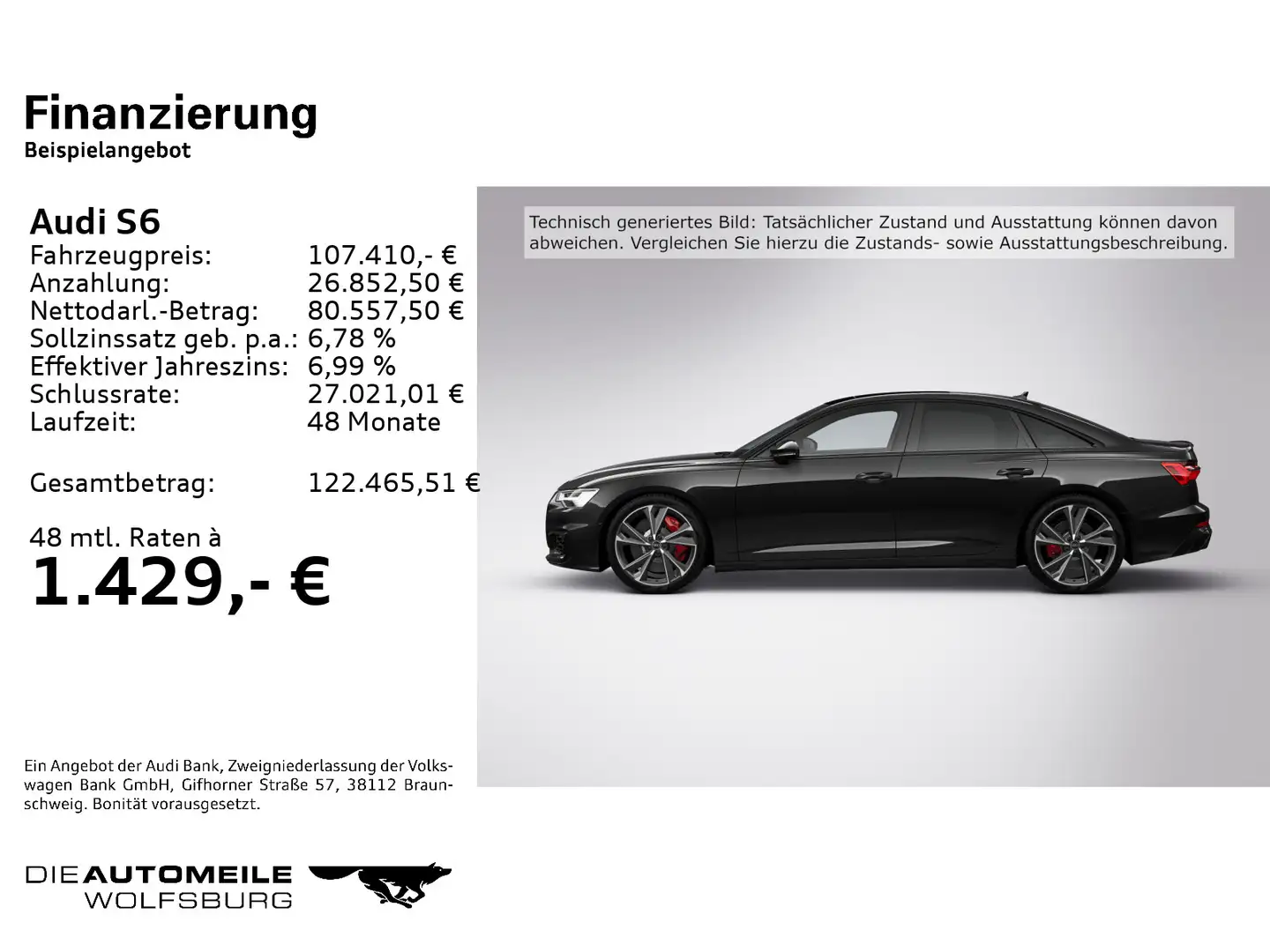 Audi S6 Lim. (4A2)(03.2019->) 3.0 TDI quattro basis Schwarz - 2