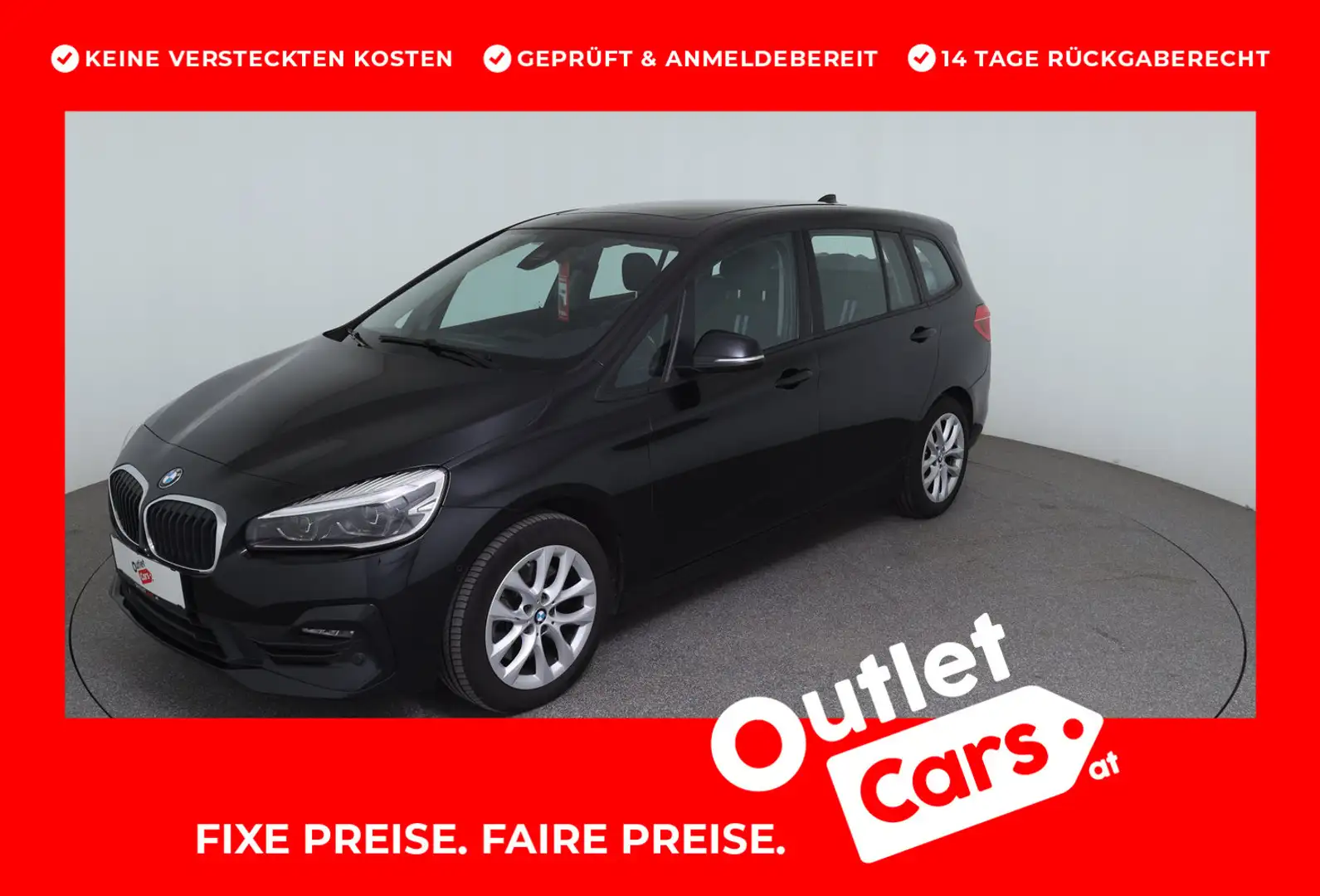 BMW 218 BMW 218d Gran Tourer Aut. Schwarz - 1