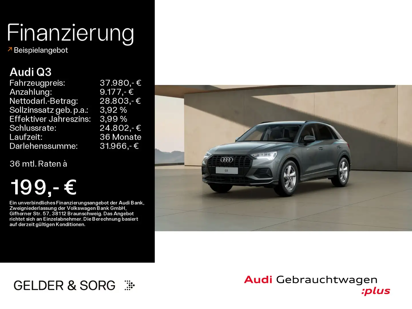 Audi Q3 35 TFSI advanced LED*AHK*virtual* Grau - 1