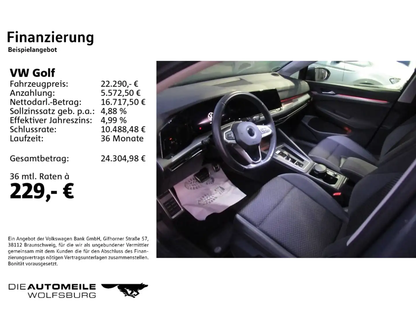 Volkswagen Golf 8 VIII 2.0 TDI DSG Active ACK/ACC/Rückkam Grau - 2