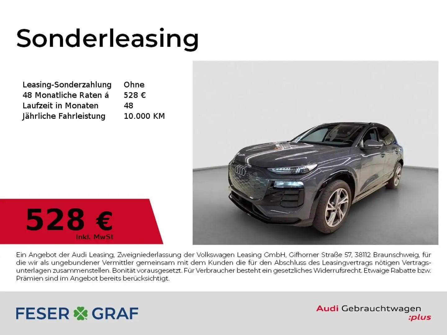 Audi Q6 e-tron e-tron LED/Sportsitze/360Kamera/Klima-Paket/ACC/20 Grau - 1