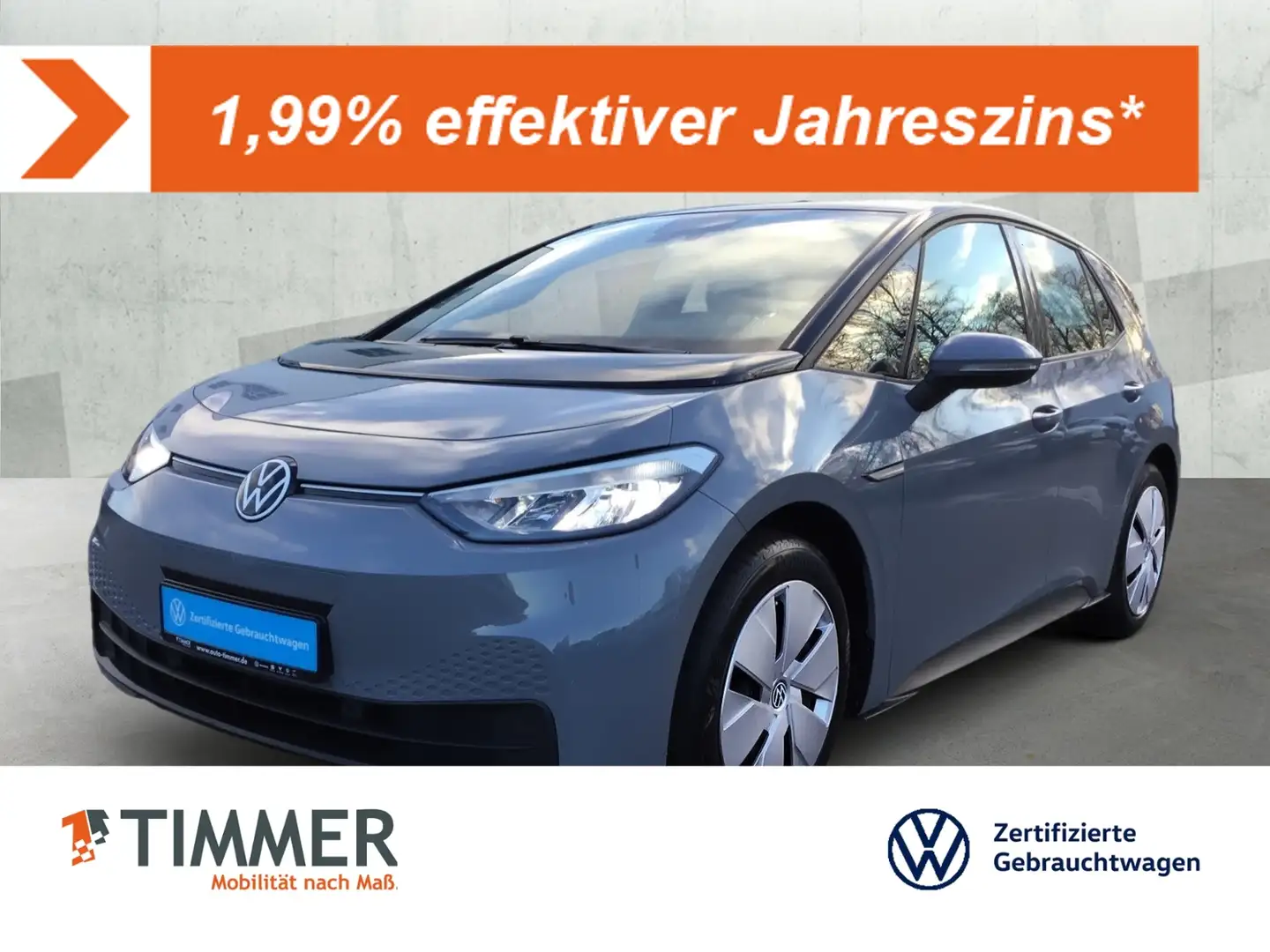 Volkswagen ID.3 PURE PERF. 55 kWh +LED +CARPLAY +NAVI +DAB+ + Grau - 1