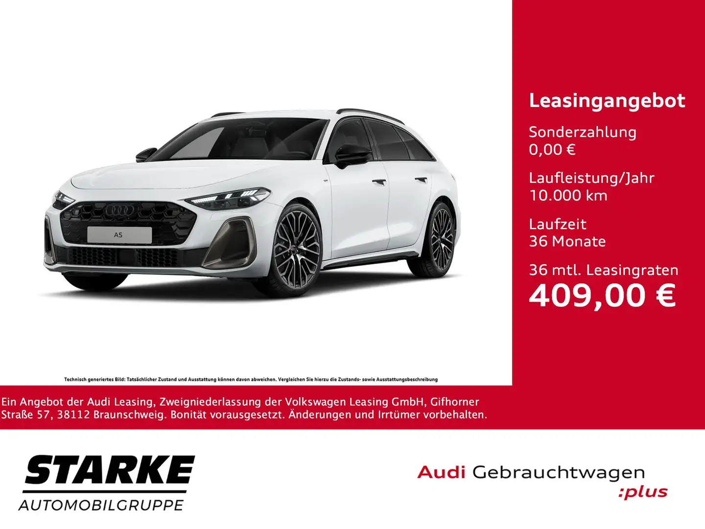 Audi A5 Avant TFSI S tronic S Line edition one Weiß - 1