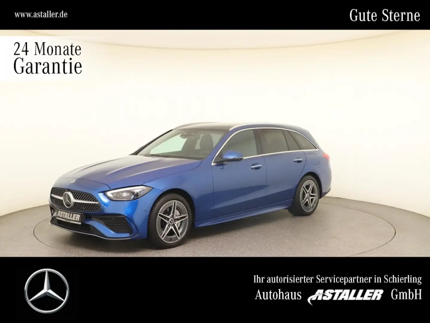 Mercedes-Benz C 300 T e AMG Line 2x LED+Distr+PANO+Advance+KAM Albastru - 1