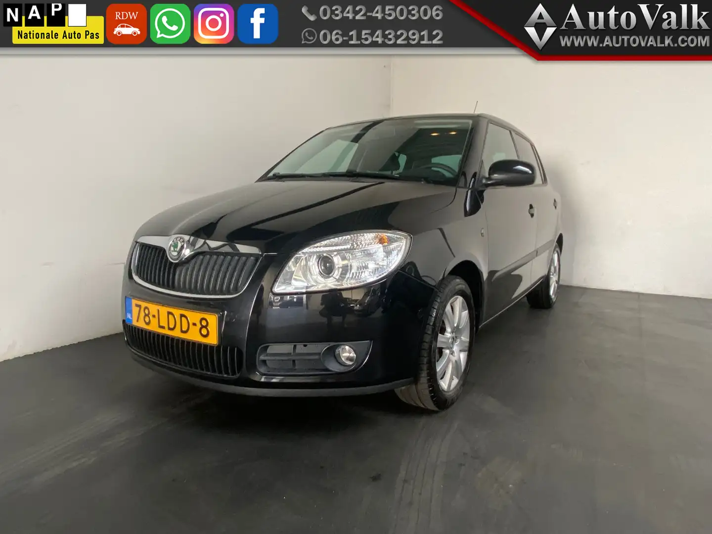 Skoda Fabia 1.4-16V Sprint. Elek pakke. Clima! Noir - 1