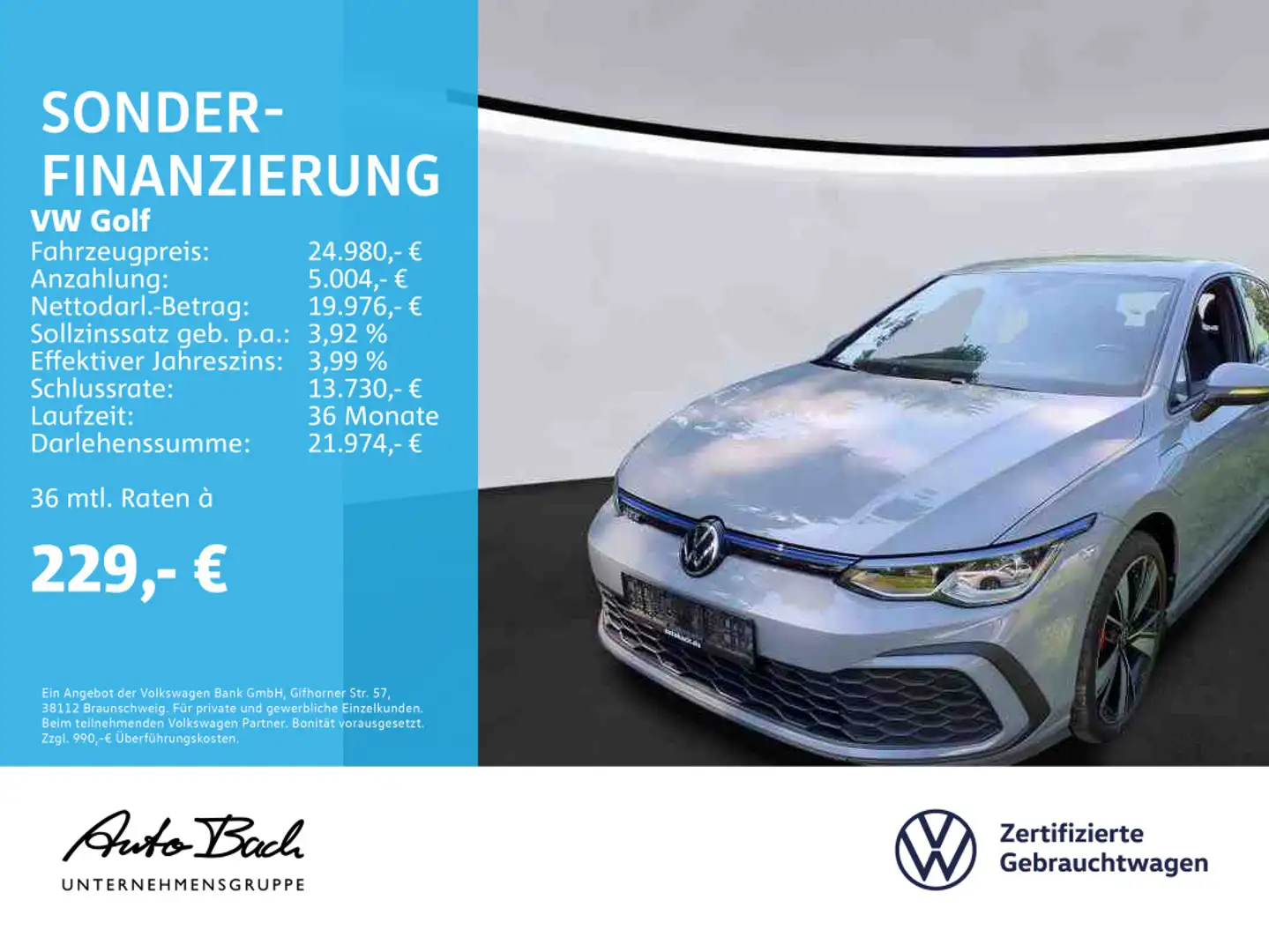 Volkswagen Golf GTE VIII GTE 1.4 eHybrid DSG Navi LED Standheiz Grigio - 1