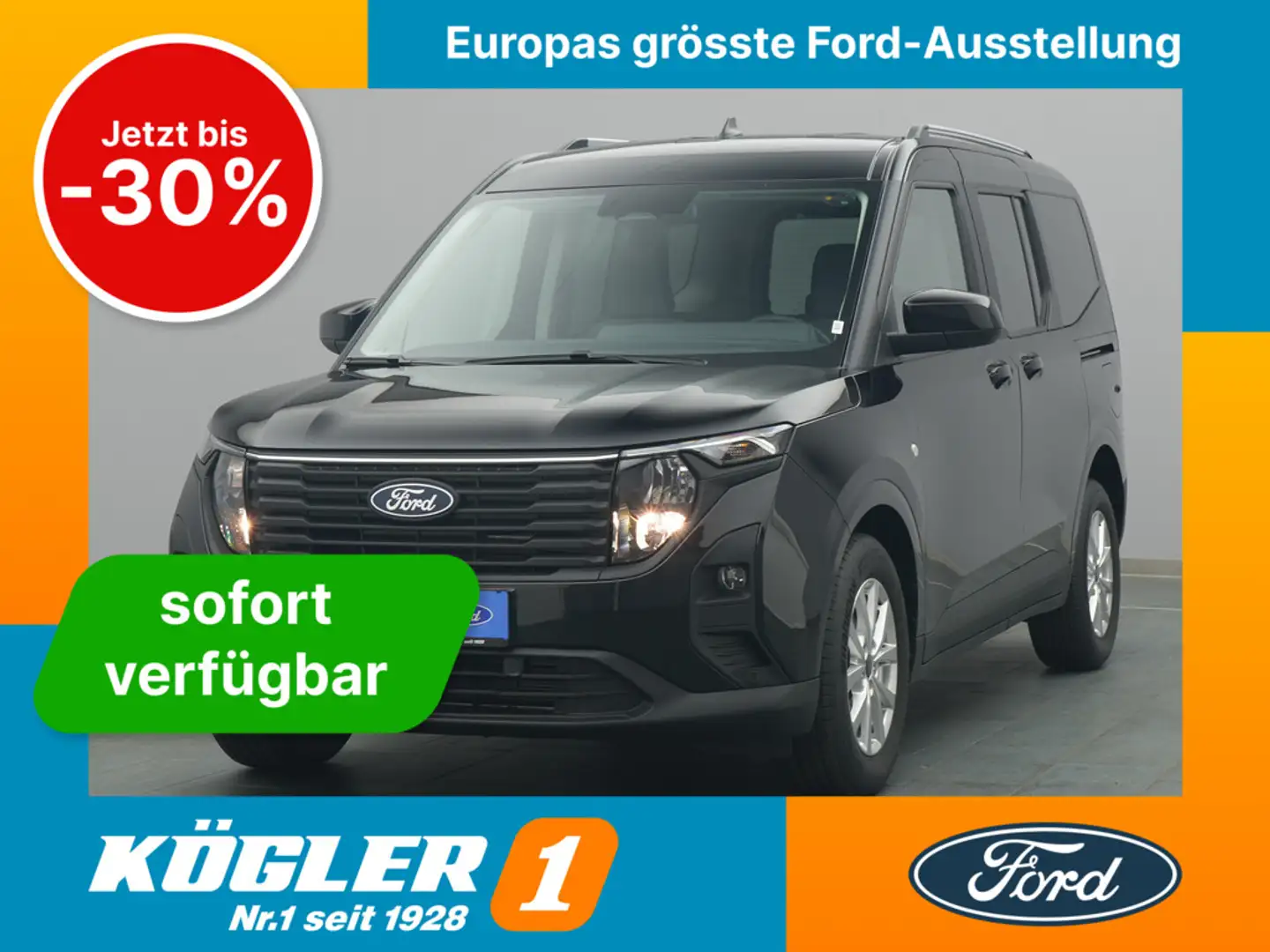 Ford Tourneo Courier Titanium 125PS Aut./PDC -12%* Schwarz - 1