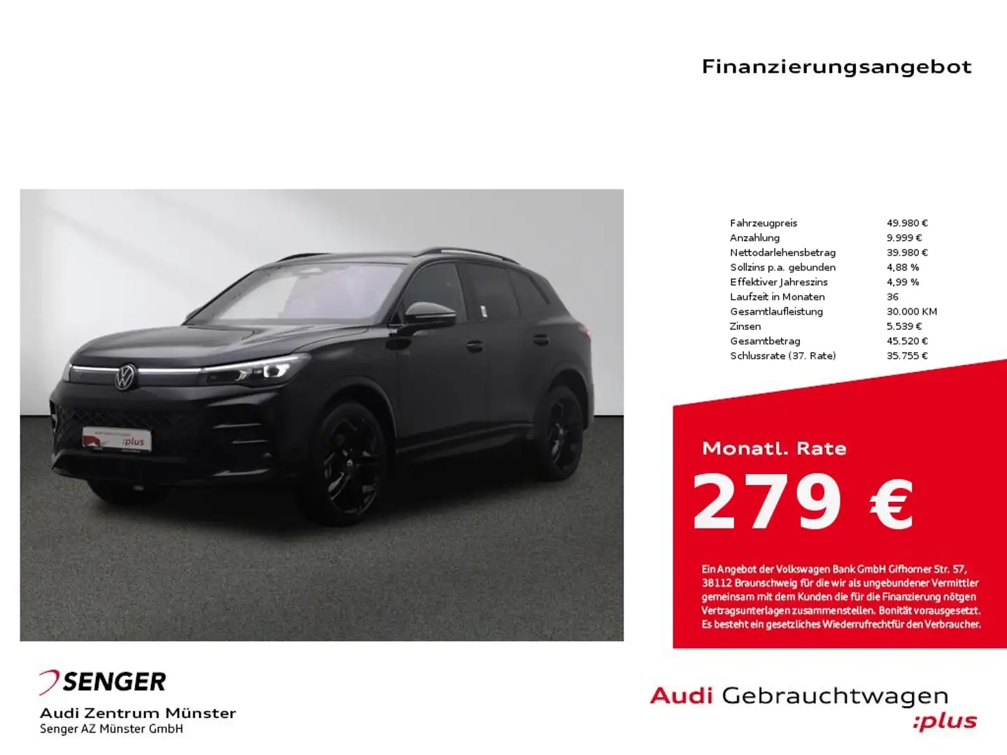 Volkswagen Tiguan 2.0 TDI DSG 4Motion Matrix Pano Standh. Schwarz - 1