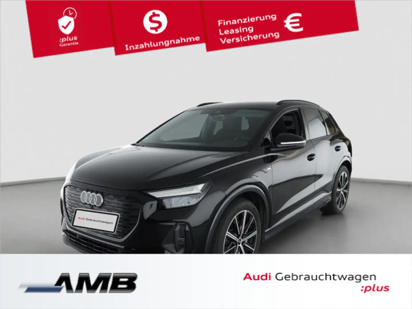 Audi Q4 e-tron S line 45 AHK/Assist/el.Heckkl/02.30Ga Schwarz - 1