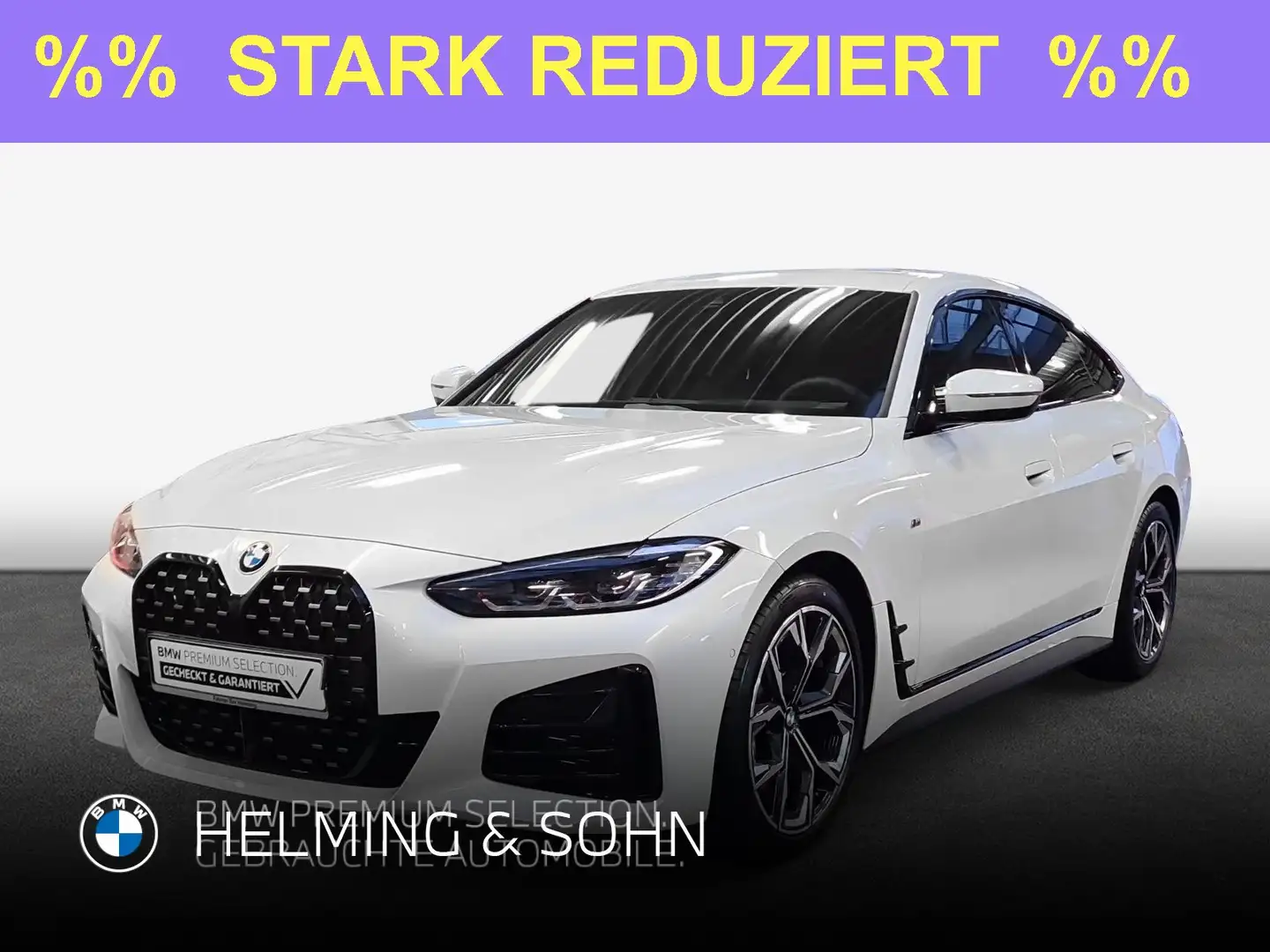 BMW 420 i M-Sport LED HiFi DAB AHK Shz Komfortzg. uvm. Blanc - 1