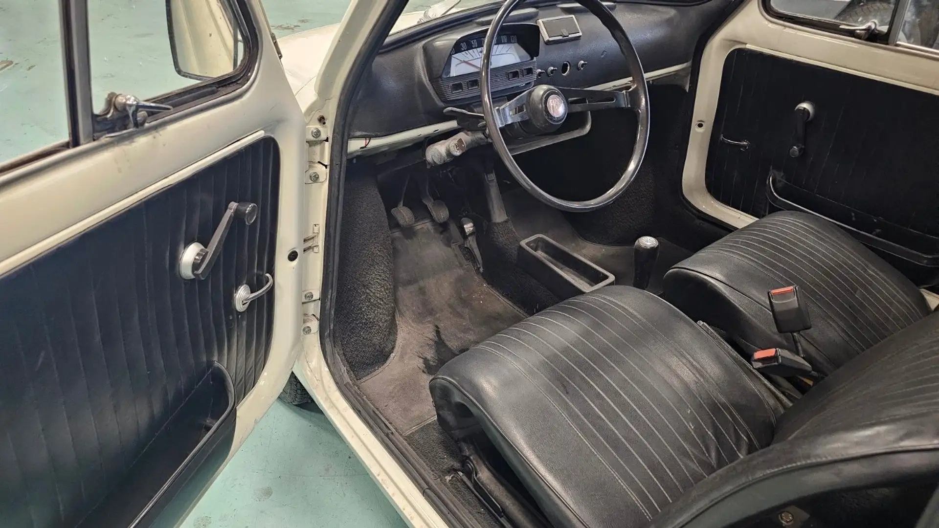 Fiat 500 Faltdach Vollleder Weiß - 2